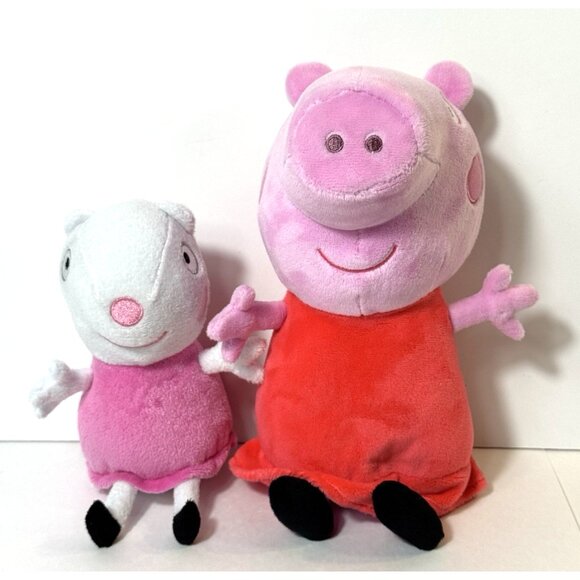 Peppa Pig & Suzy Sheep Plush Stuffed Animal Toys 8" & 10" Kohl's Cares Hasbro - Picture 1 of 12